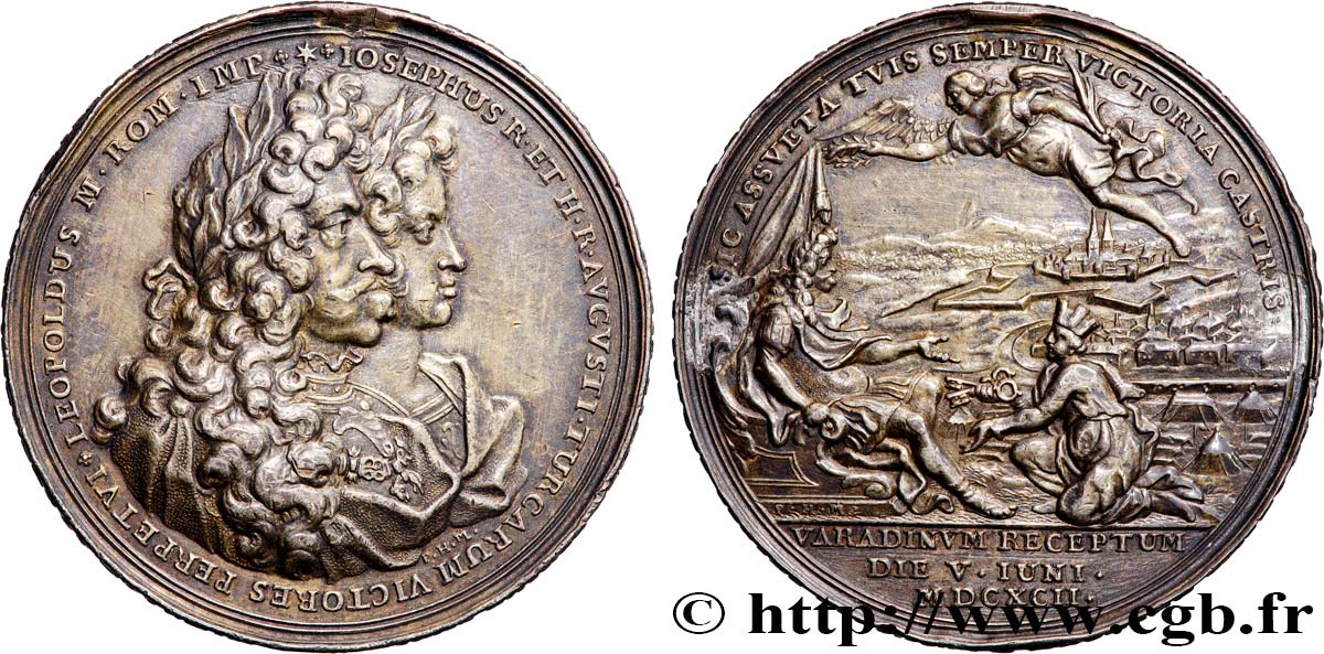 ALLEMAGNE - SAINT-EMPIRE-GERMANIQUE - LEOPOLD Ier (Leopold Ignaz Joseph Balthasar Felician) Médaille, Conquête d Oradea TTB