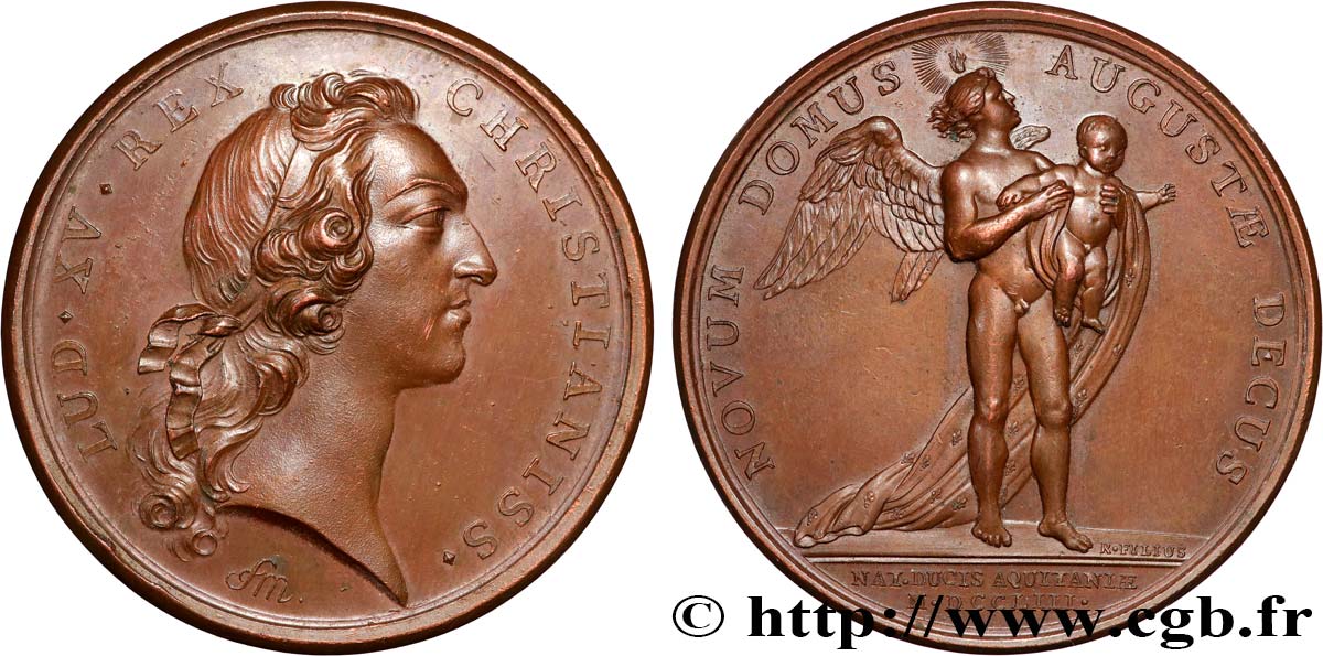 LOUIS XV THE BELOVED Médaille, Naissance du duc d’Aquitaine AU