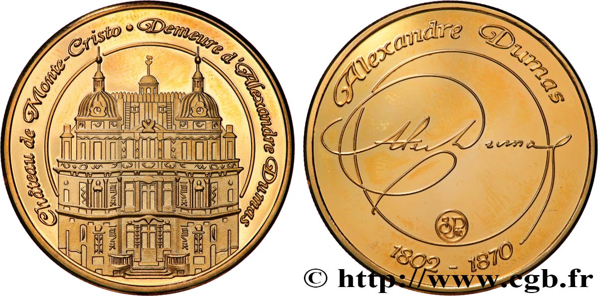 TOURISTIC MEDALS Médaille touristique, Château de Monte-Cristo, demeure d’Alexandre Dumas AU