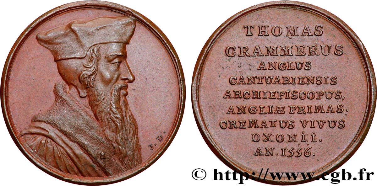 LES RÉFORMATEURS DE L ÉGLISE Médaille, Les réformateurs de l’église, Thomas Cranmer SUP