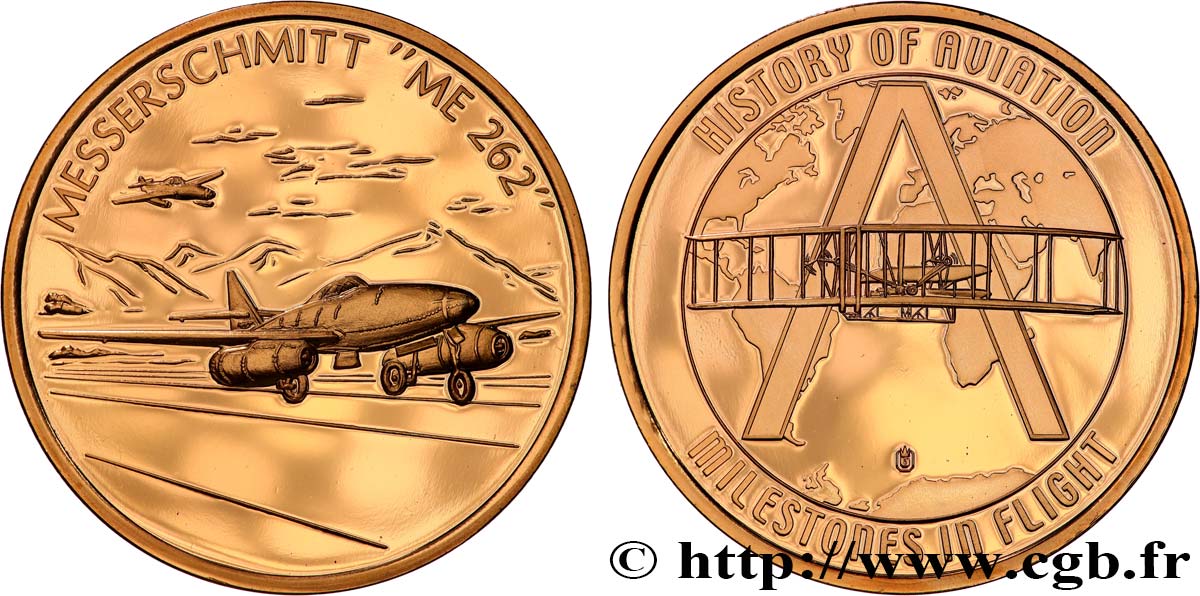 AERONAUTICS - AVIATION : AVIATORS & AIRPLANES Médaille, Messerschmitt “ME 262” MS