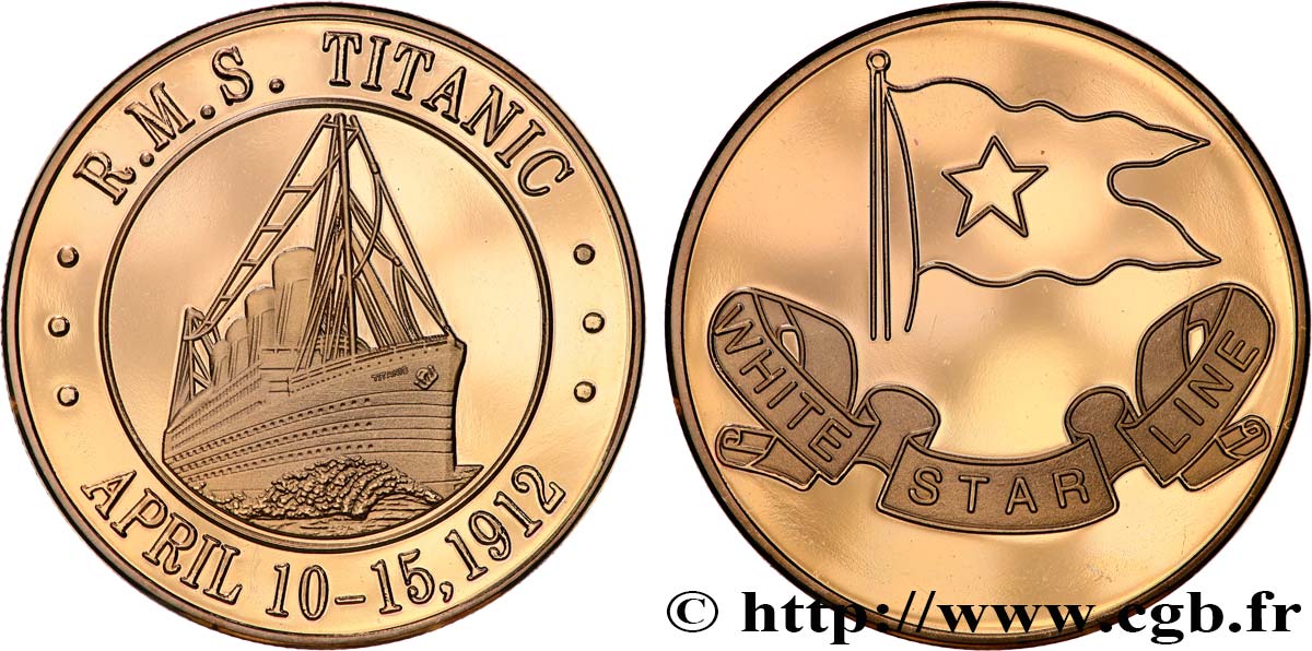 SEA AND NAVY : SHIPS AND BOATS Médaille, R.M.S. Titanic MS
