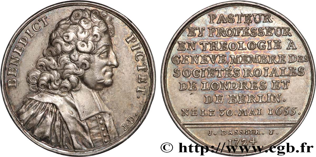 THE GENEVAN THEOLOGIANS AND RELATED MEDALS OF THE 1720s Médaille, Les théologiens genevois, Benedict Pictet AU