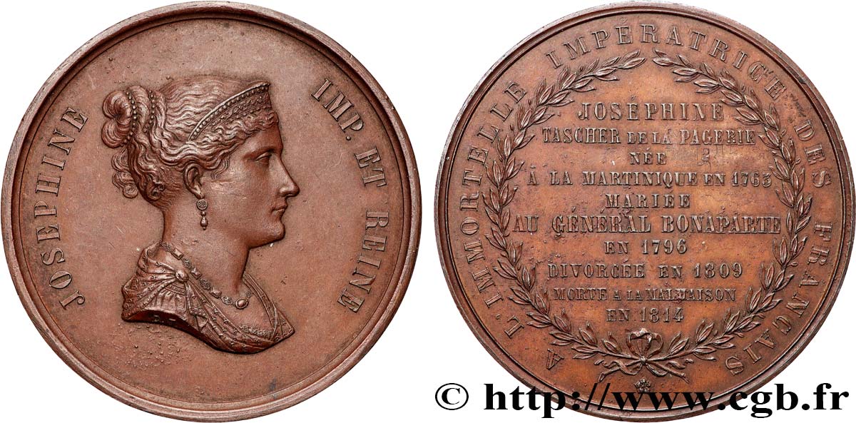 SECOND EMPIRE Médaille, A l’immortelle impératrice Joséphine TTB+