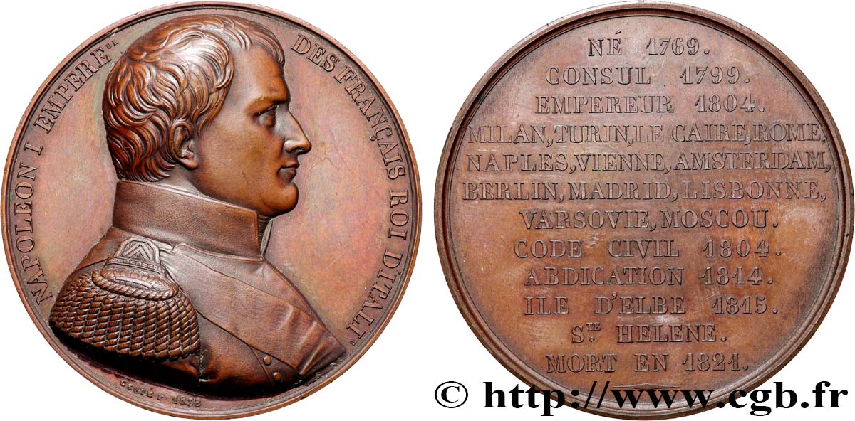 LUIGI FILIPPO I Médaille de l’empereur Napoléon q.SPL/SPL