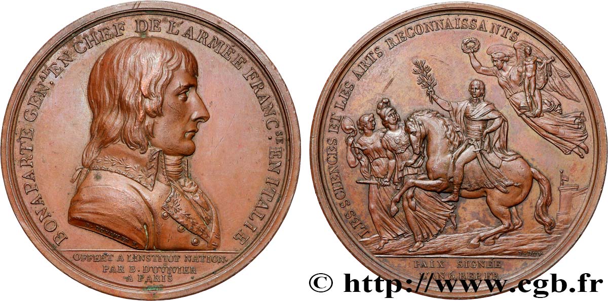 DIRECTOIRE Médaille, Traité de Campo-Formio XF/AU