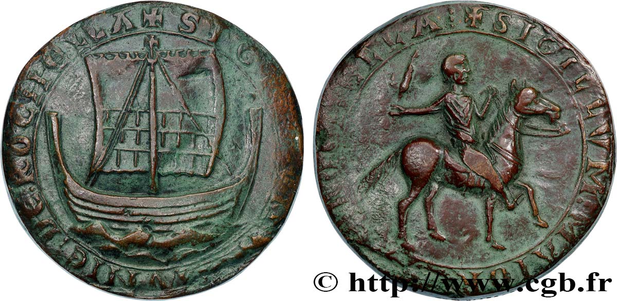 CINQUIÈME RÉPUBLIQUE Médaille, Reproduction du Sceau de la Rochelle, n°152 TTB+