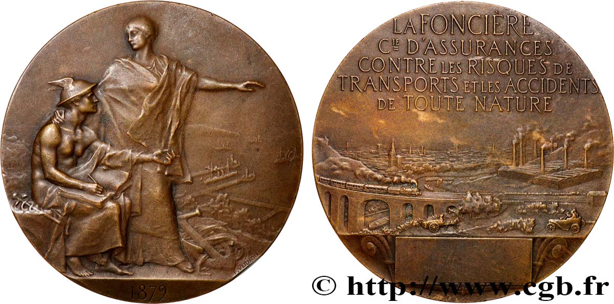 DRITTE FRANZOSISCHE REPUBLIK Médaille, La Foncière SS/fVZ