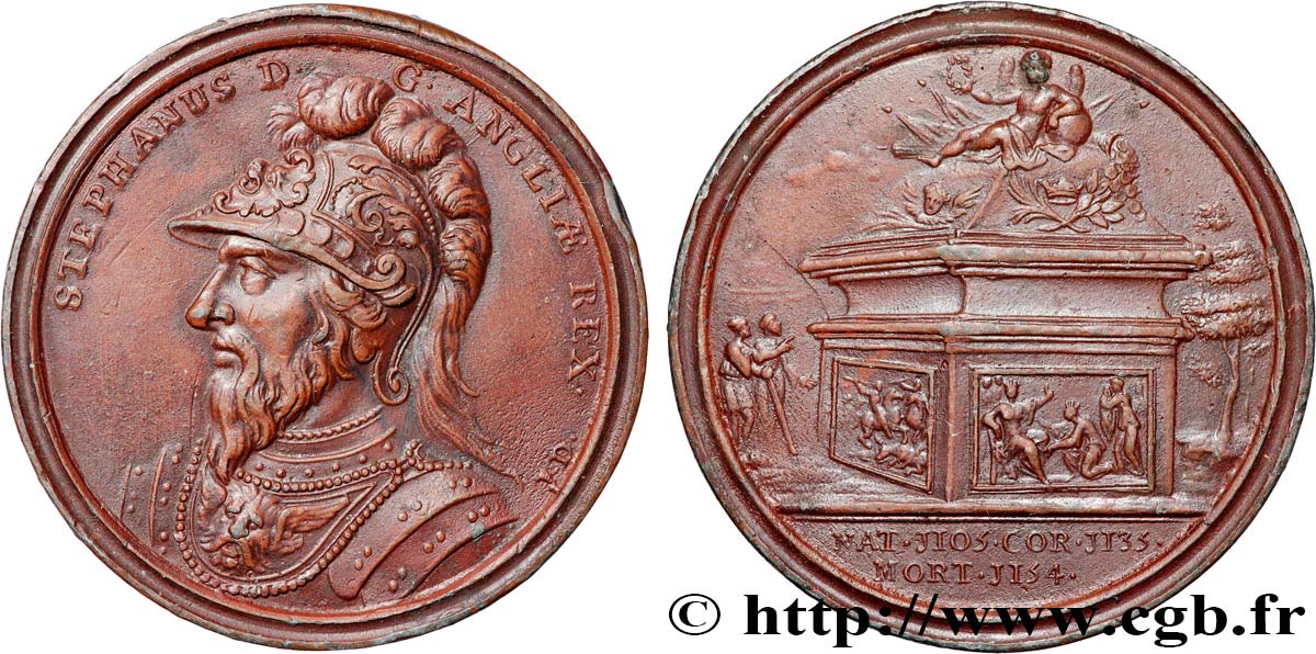 ANGLETERRE Médaille, Les rois d’Angleterre, Stephen TTB