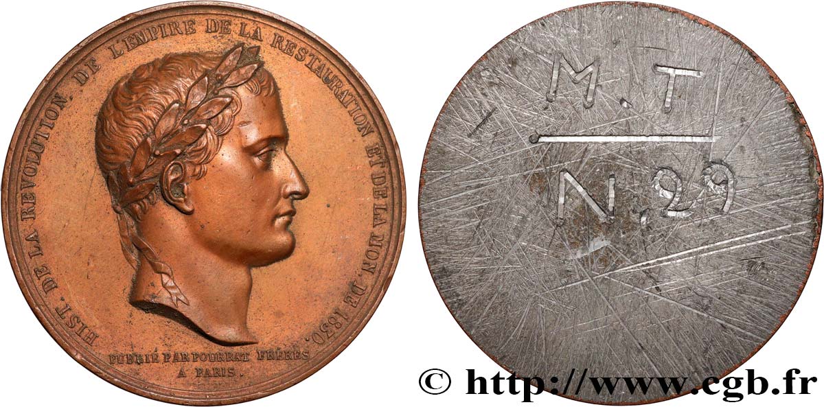 LOUIS-PHILIPPE Ier Médaille pour l’ouvrage de L. Vivien, retour des cendres de Napoléon Ier, tirage uniface de l’avers TTB