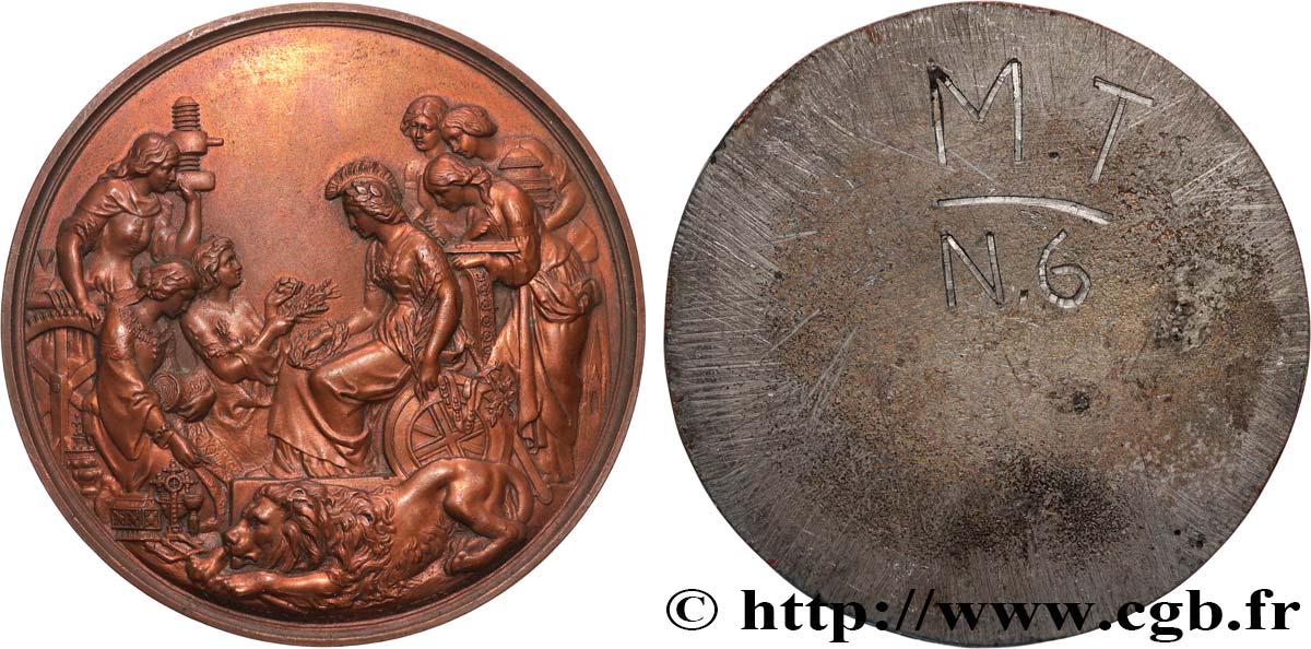 GREAT-BRITAIN - VICTORIA Médaille, Exposition Universelle de Londres, tirage uniface de l’avers XF