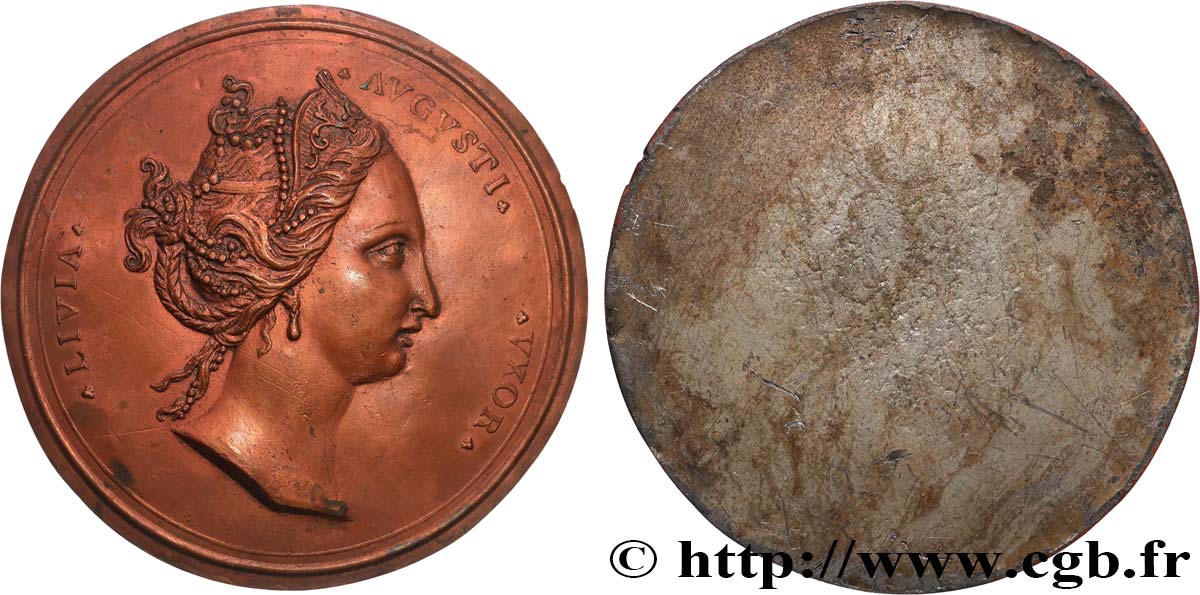 AUGUSTUS Médaille, Livie ou Livia Drusilla, épouse d’Auguste XF