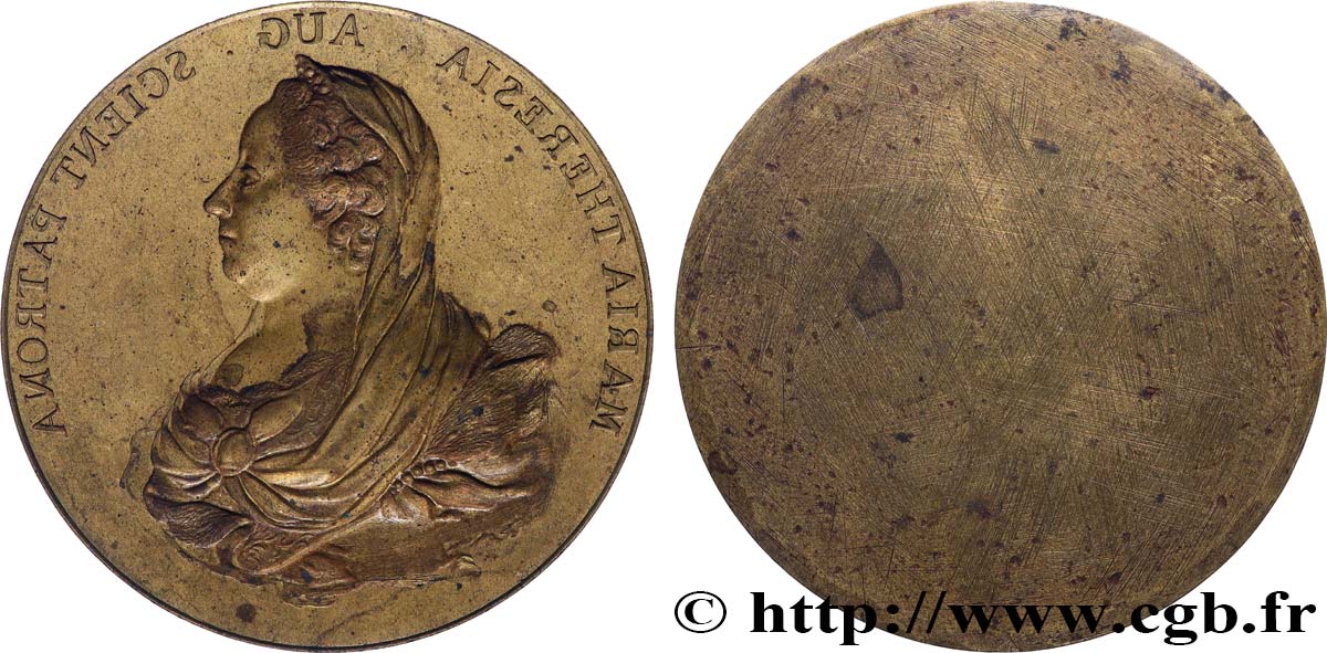 AUTRICHE - MARIE-THÉRÈSE Médaille, Marie-Thérèse, empreinte en creux AU