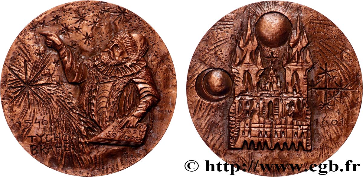 SCIENCES & SCIENTIFIQUES Médaille, Tycho Brahe VZ