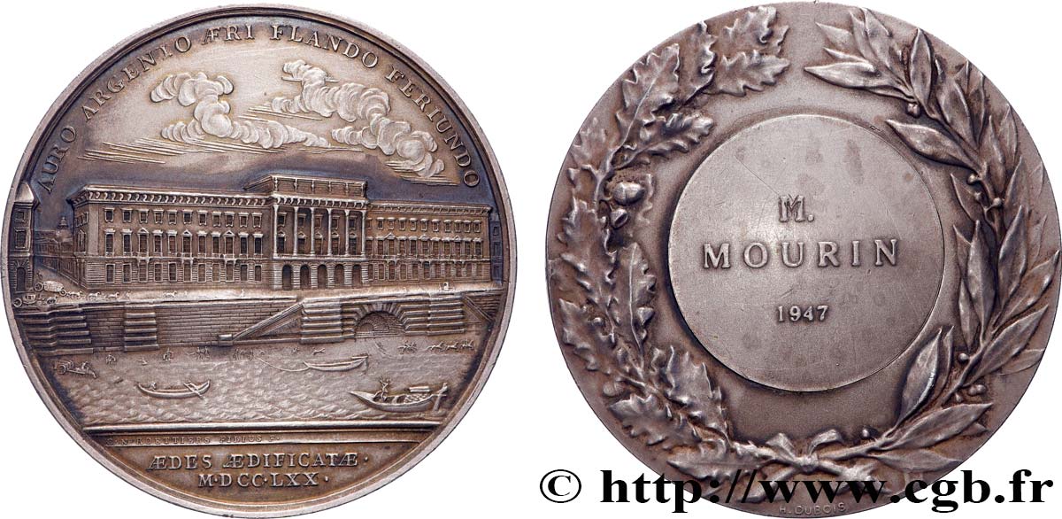 QUATRIÈME RÉPUBLIQUE Médaille, Souvenir d’une visite à la Monnaie TTB+/TTB