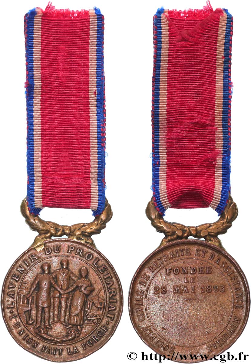 LES ASSURANCES Médaille, L’Avenir du prolétariat q.BB