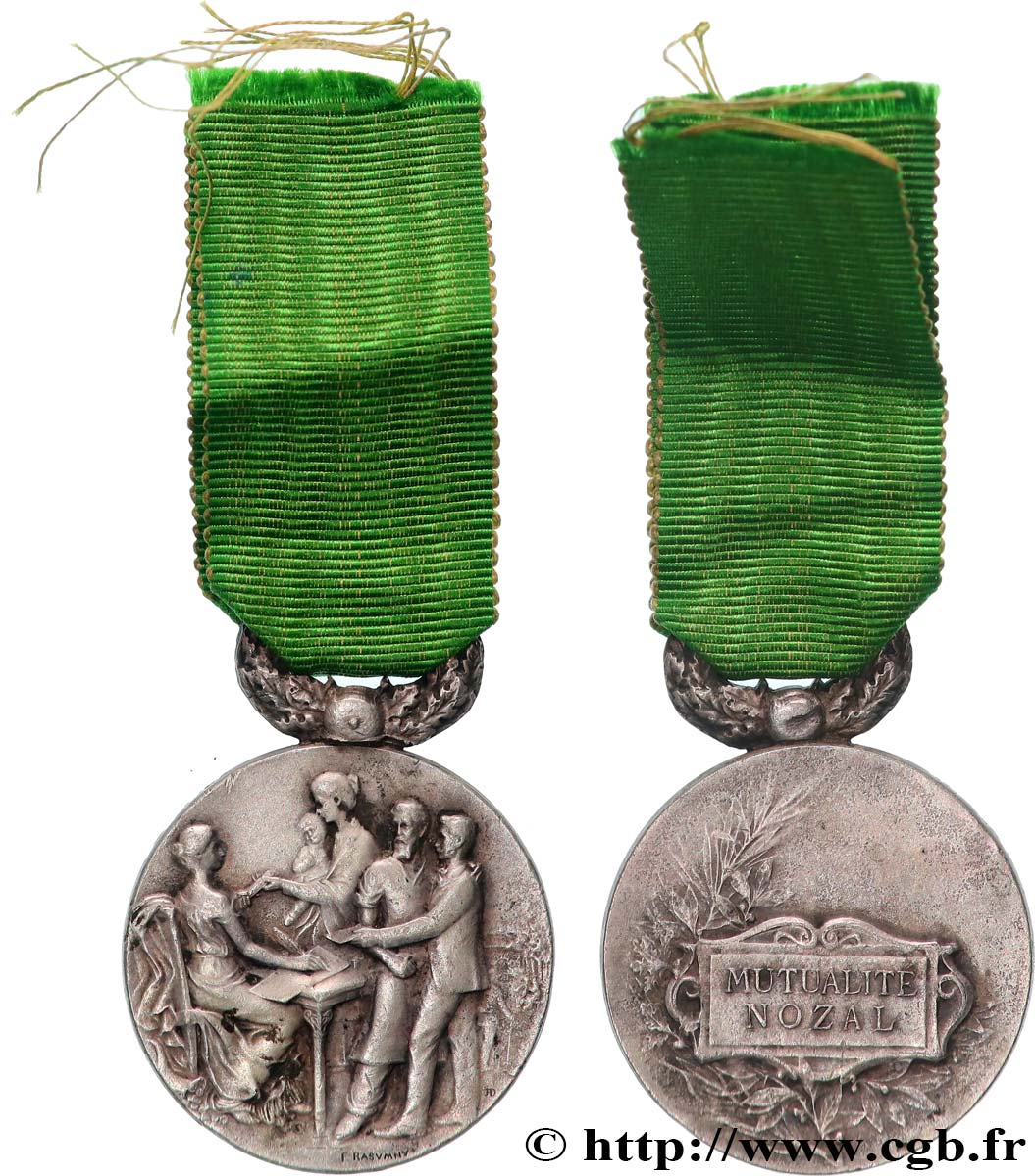 INSURANCES Médaille, Société de Secours Mutuels, Mutualité Nozal XF
