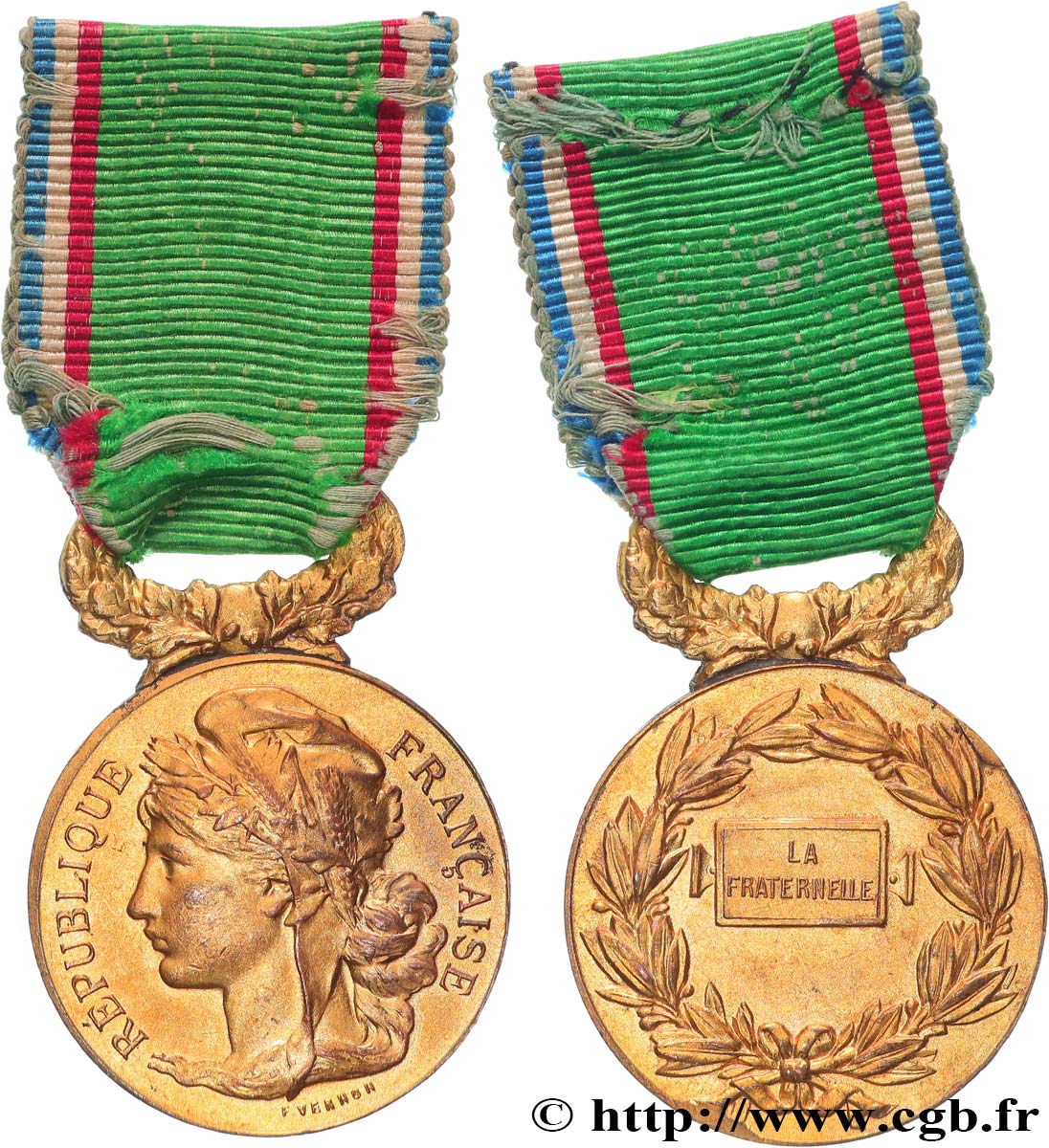 INSURANCES Médaille, Société de Secours Mutuels, La Fraternelle XF