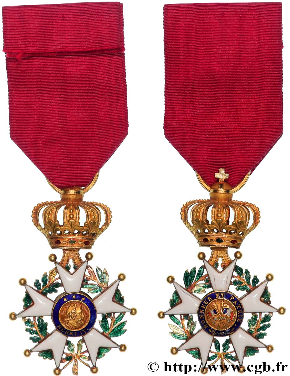 LUIS FELIPE I Légion d’Honneur, Croix de chevalier, Monarchie de Juillet, Modèle réduit MBC+