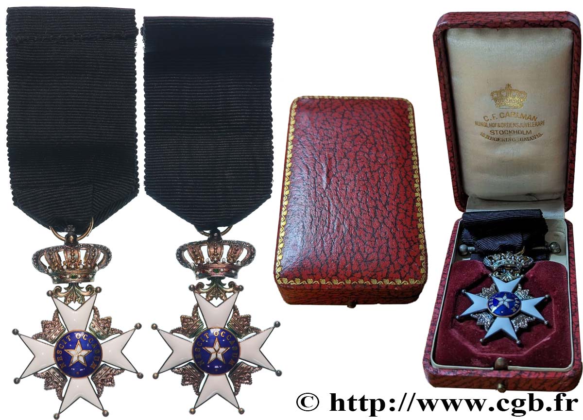 SUÈDE Médaille, Ordre royal de l Étoile polaire AU