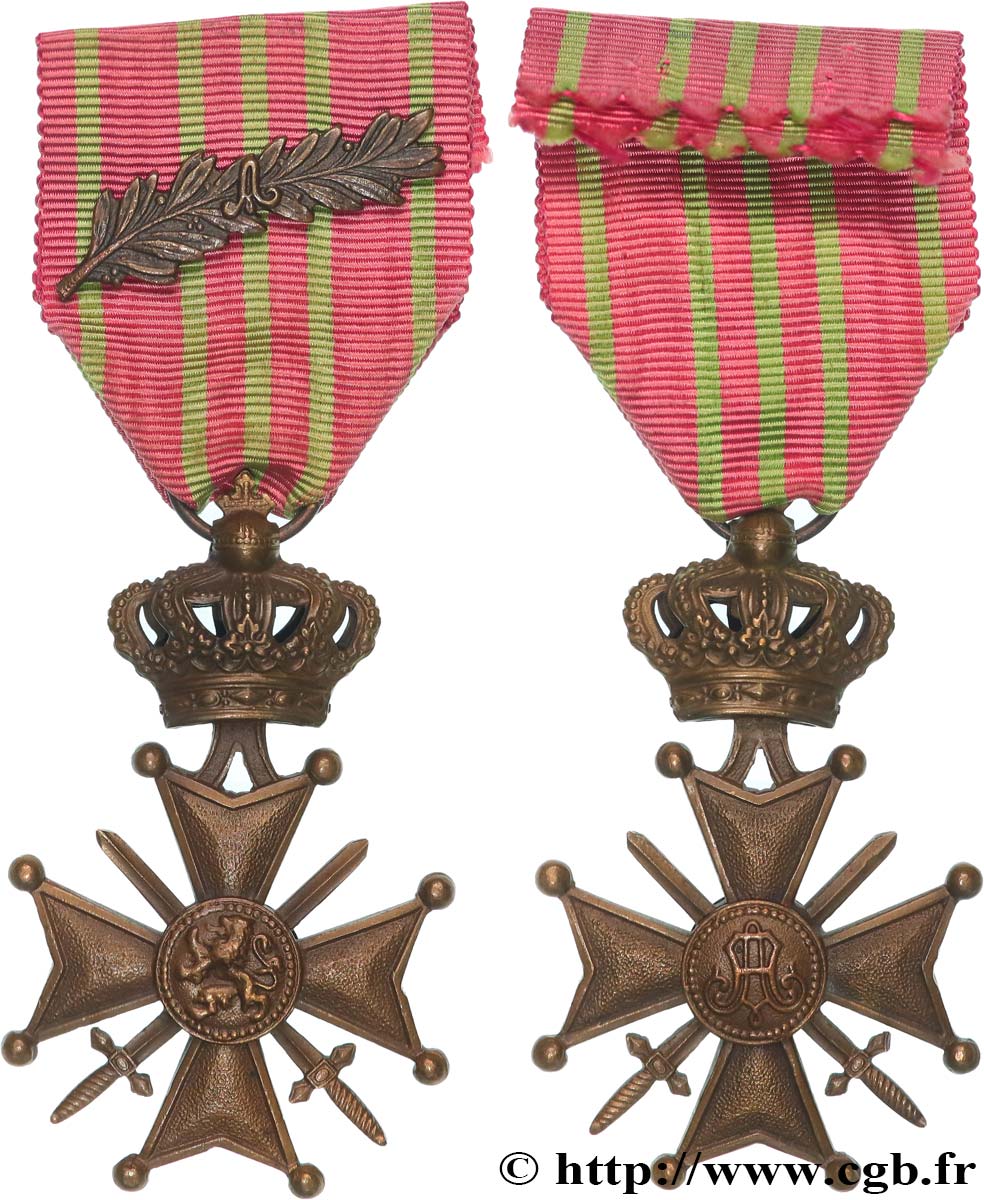 BÉLGICA Médaille, Croix de guerre MBC+