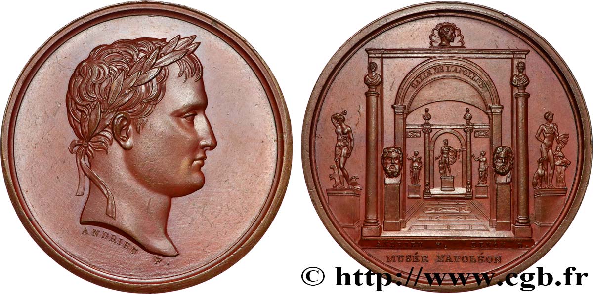 PRIMER IMPERIO Médaille, Le Musée Napoléon EBC