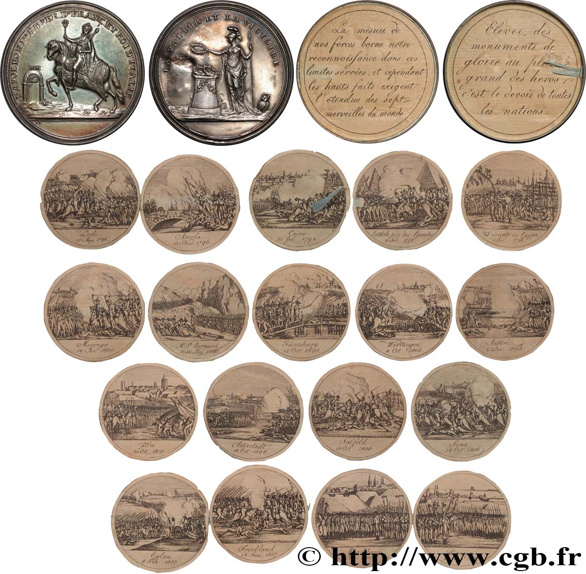 PREMIER EMPIRE Boîte-Médaille, Campagnes victoires de 1796 à 1807 TTB
