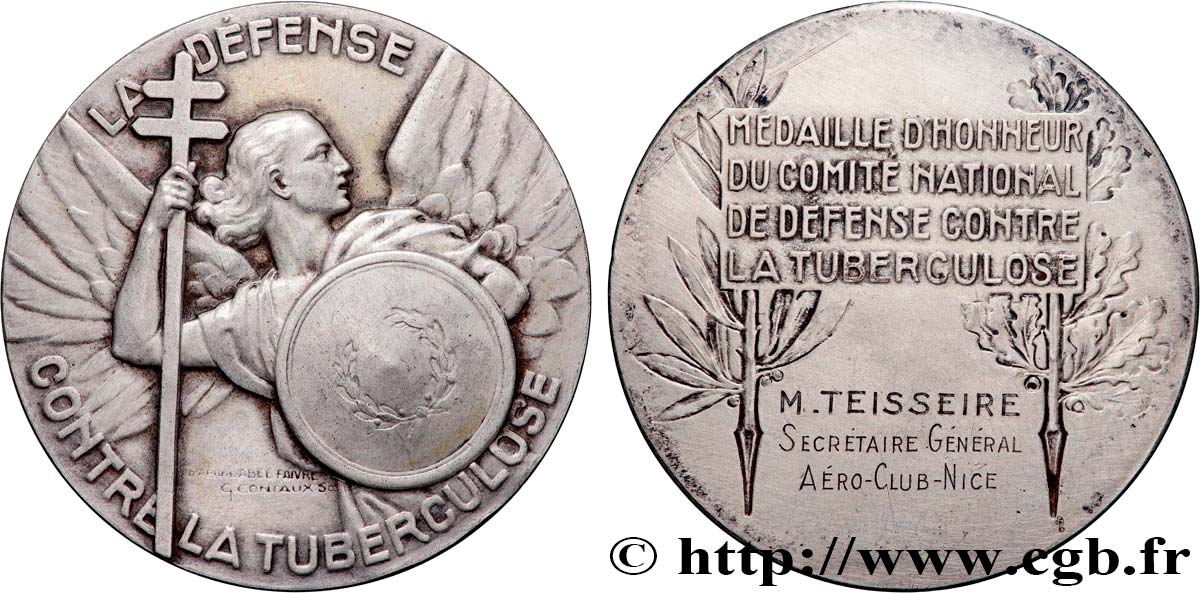 III REPUBLIC Médaille d’honneur, Comité national de défense contre la Tuberculose AU