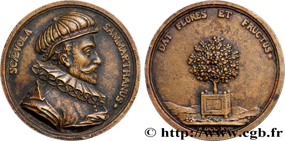 LOUIS XV THE BELOVED Médaille, Gaucher de Sainte Marthe par Curé, refrappe XF