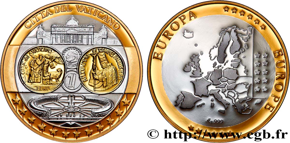 CINQUIÈME RÉPUBLIQUE Médaille, Europe, Cité du Vatican SPL