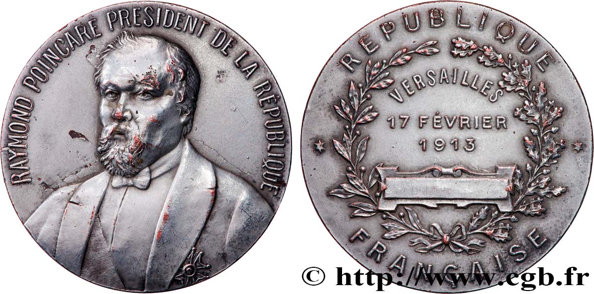 III REPUBLIC Médaille, Élection de Raymond Poincaré XF