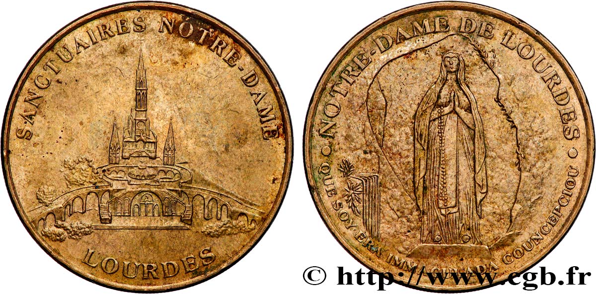 TOURISTIC MEDALS Médaille touristique, Sanctuaire Notre Dame de Lourdes fVZ