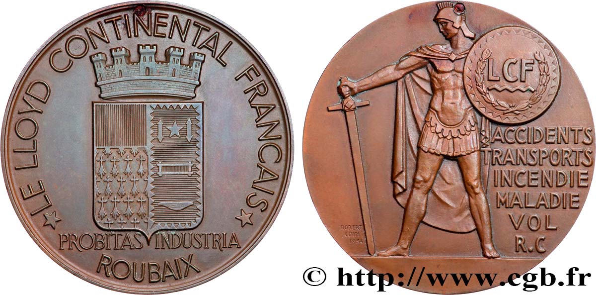 LES ASSURANCES Médaille, Le Lloyd Continental Français fVZ