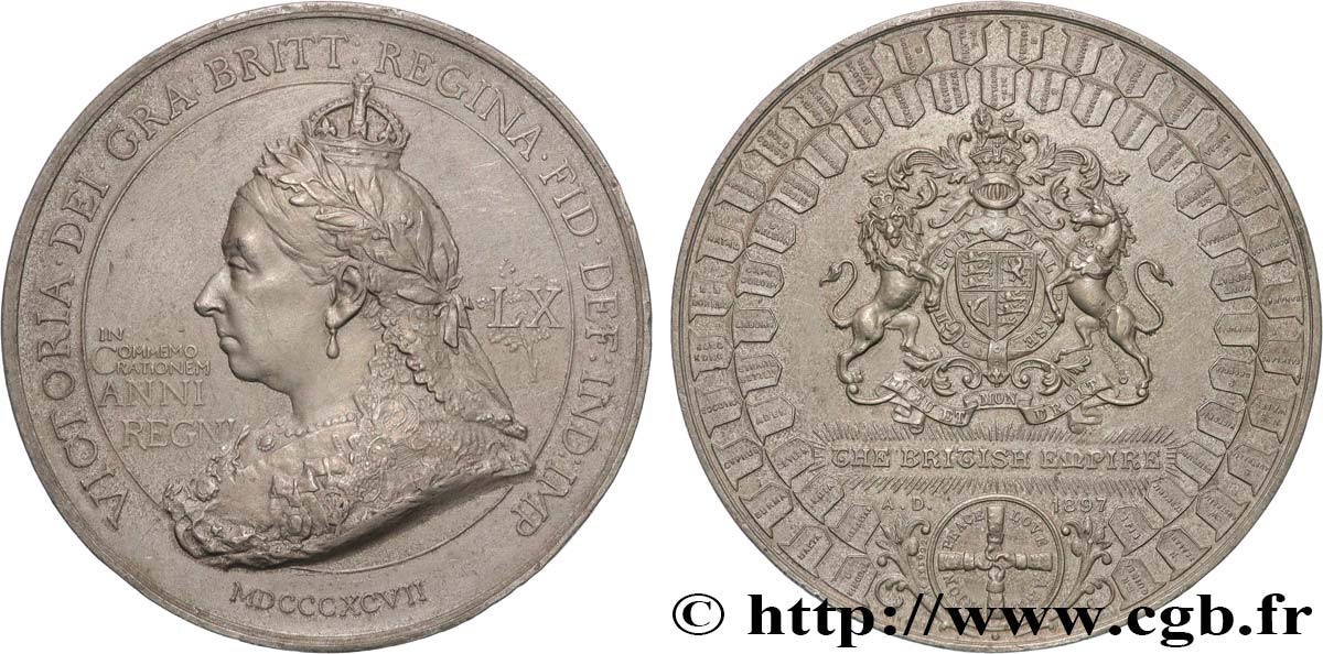 GREAT BRITAIN - VICTORIA Médaille, Jubilé de diamant XF