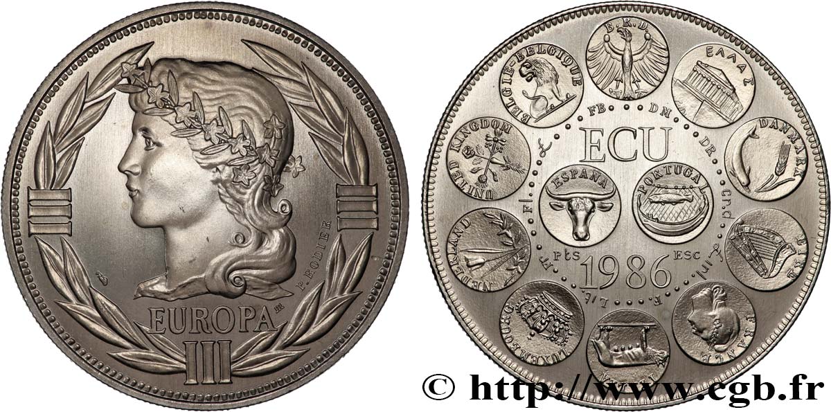 FUNFTE FRANZOSISCHE REPUBLIK ECU Europa VZ