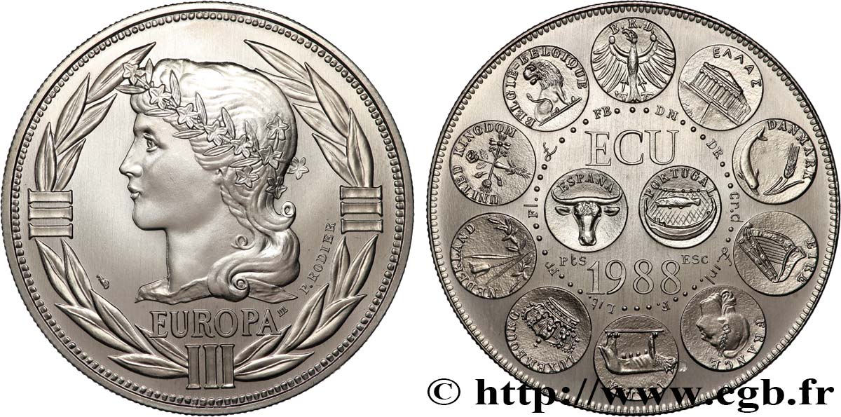 FUNFTE FRANZOSISCHE REPUBLIK ECU Europa VZ