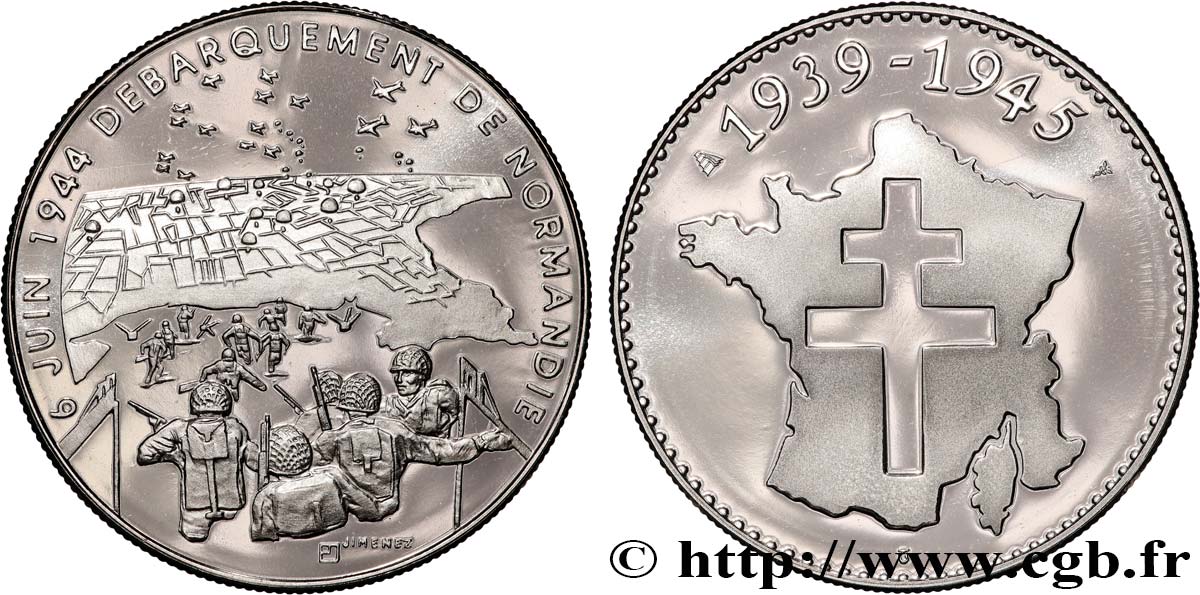 FUNFTE FRANZOSISCHE REPUBLIK Médaille commémorative, Débarquement de Normandie VZ