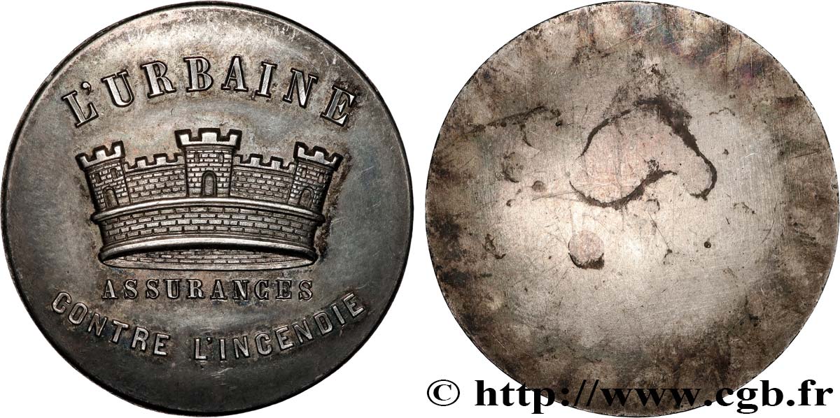 ASSURANCES Médaille, L’Urbaine, tirage uniface AU