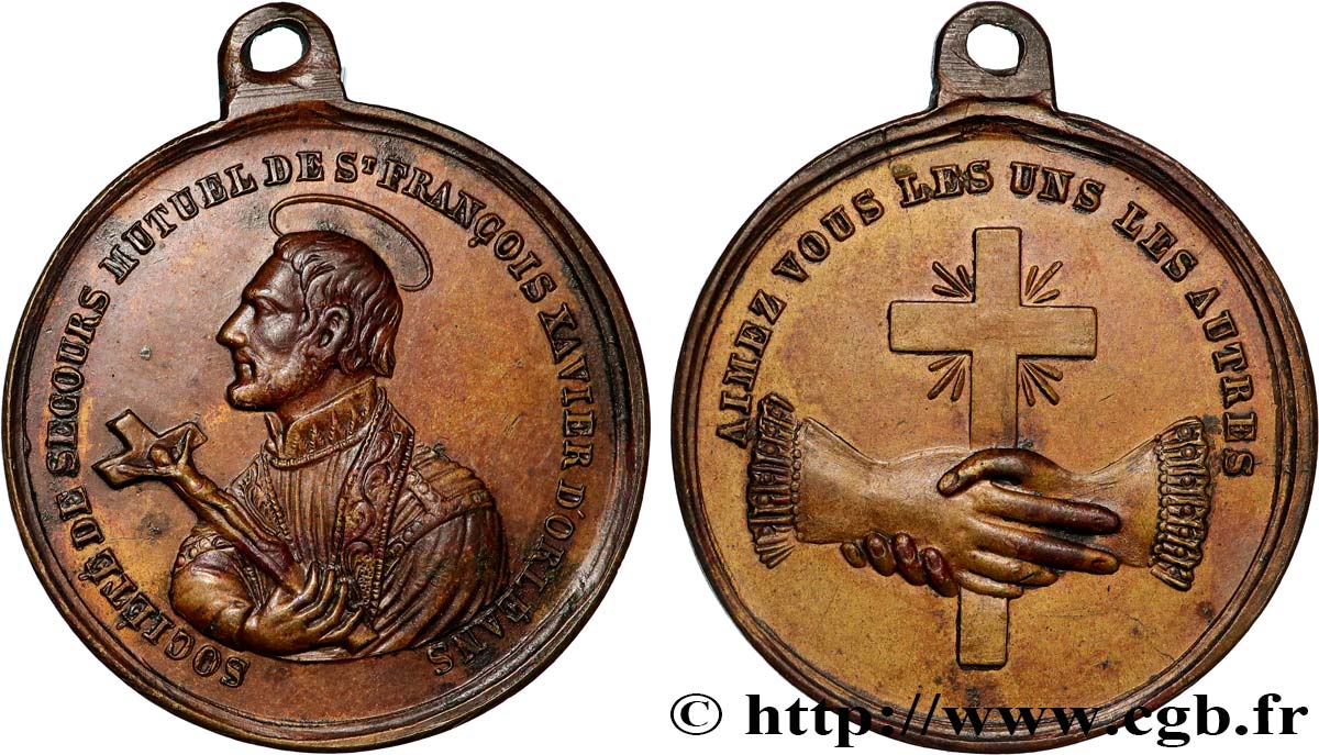 ASSURANCES Médaille, Société de secours mutuels de Saint François Xavier TTB+