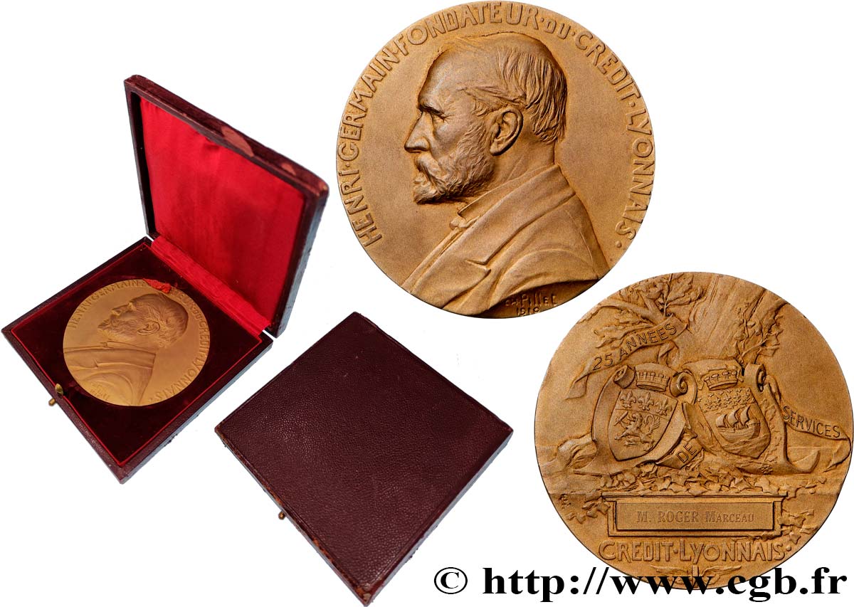 TROISIÈME RÉPUBLIQUE Médaille, Crédit Lyonnais TTB+