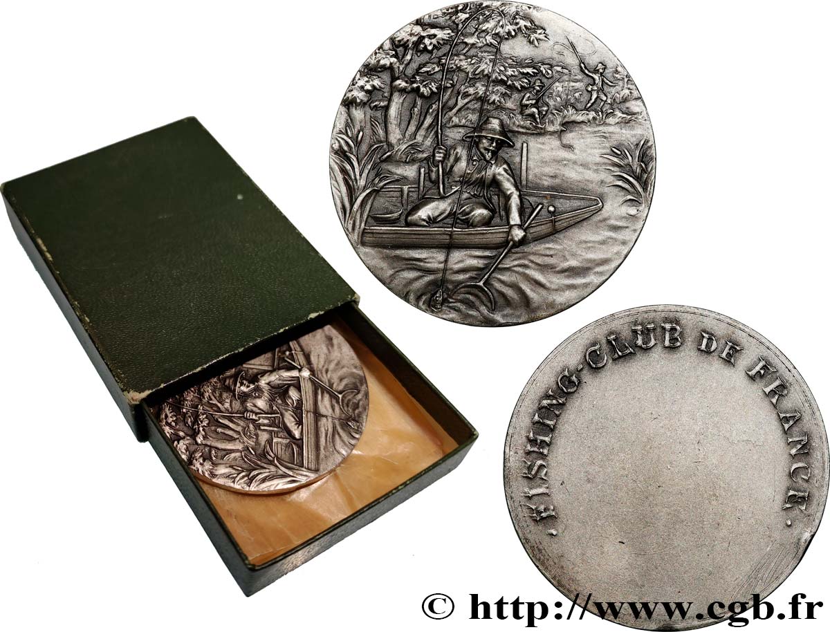 SOCIÉTÉS D AGRICULTURE, HORTICULTURE, PÊCHE ET CHASSE Médaille, Fishing- Club de France TTB+/TTB
