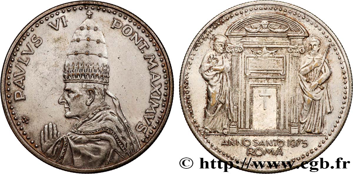 VATIKANSTAAT UND KIRCHENSTAAT Médaille, Pape Paul VI, Année Sainte SS