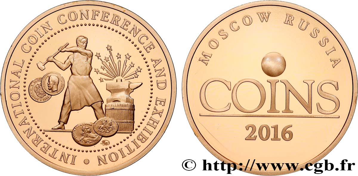 RUSSIAN FEDERATION Médaille, Conférence international et exposition numismatique Polierte Platte