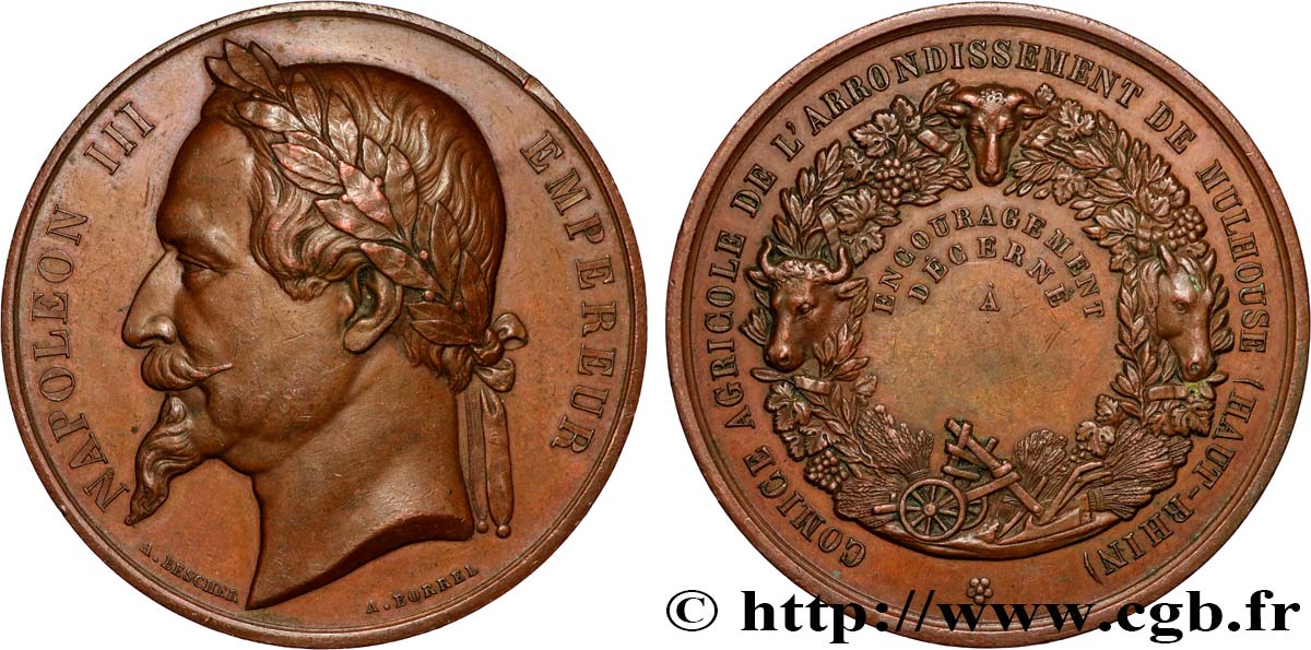 SECOND EMPIRE Médaille, Comice agricole XF