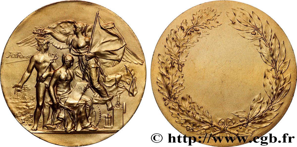 III REPUBLIC Médaille de récompense AU