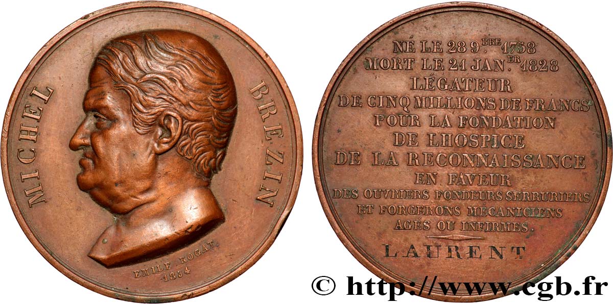 III REPUBLIC Médaille, Michel Brézin VF