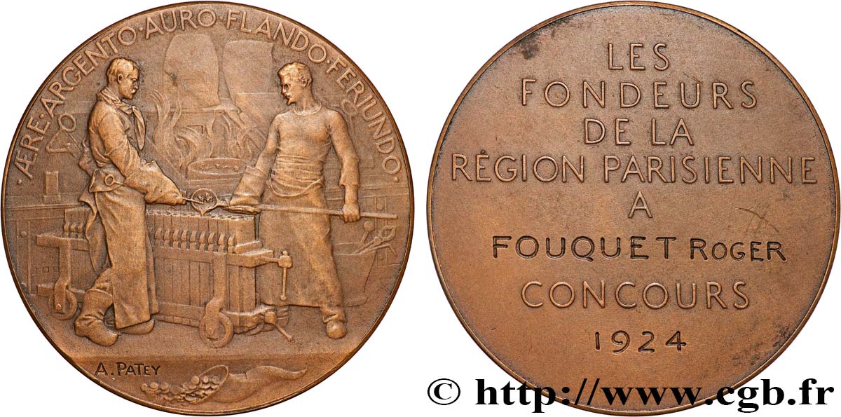 III REPUBLIC Médaille, Concours pour les fondeurs AU