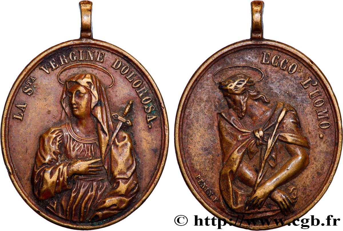 RELIGIOUS MEDALS Médaille, Vierge de douleur XF