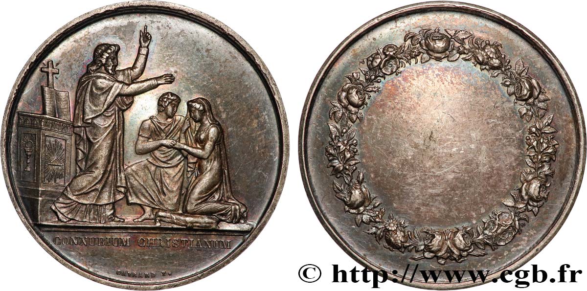 AMOUR ET MARIAGE Médaille de mariage, Connubium Christianum XF