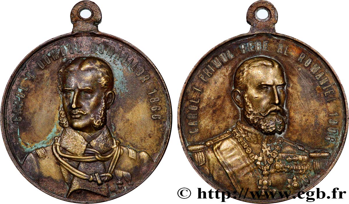 ROUMANIE - CHARLES Ier Médaille, 40e anniversaire de règne TTB